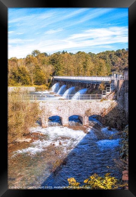 Secondary lagoon of the Panperduto hydraulic dams Framed Print by Claudio Lepri