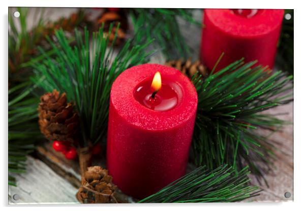 Celebrate the warm season of Merry Christmas  Acrylic by Thomas Baker