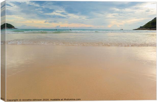 Naiharn Sand Canvas Print by Annette Johnson