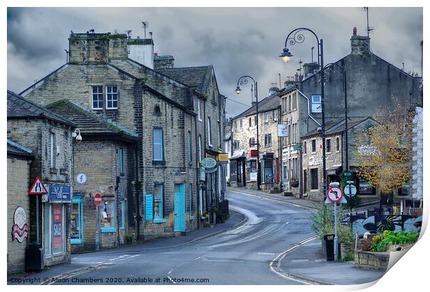 Huddersfield Road Holmfirth  Print by Alison Chambers