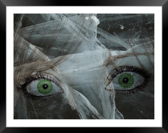 green eyed monster Framed Mounted Print by rachael hardie