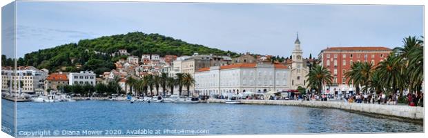  Split Croatia Panoramic Canvas Print by Diana Mower