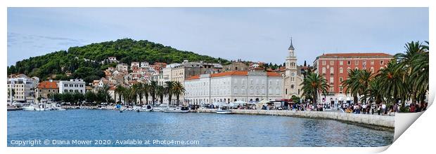  Split Croatia Panoramic Print by Diana Mower