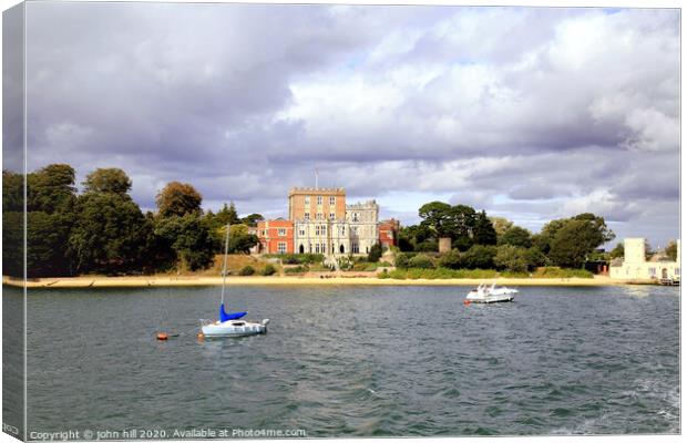 The castle on Brownsea Island in Poole Dorset. Canvas Print by john hill