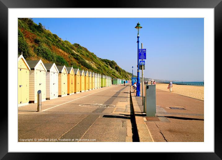 Promenade towards Boscombe at Bournemouth in Dorse Framed Mounted Print by john hill