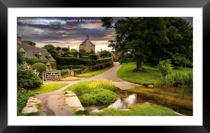 Cotswold Village Framed Mounted Print by K7 Photography