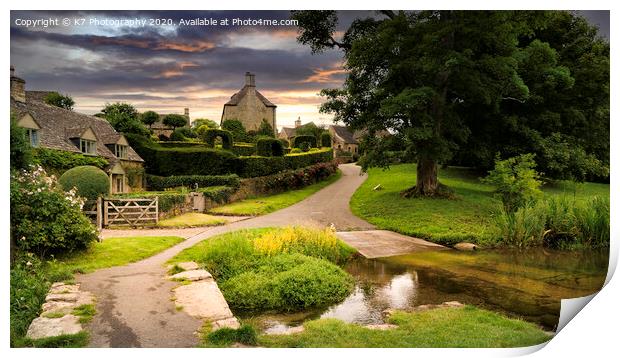 Cotswold Village Print by K7 Photography