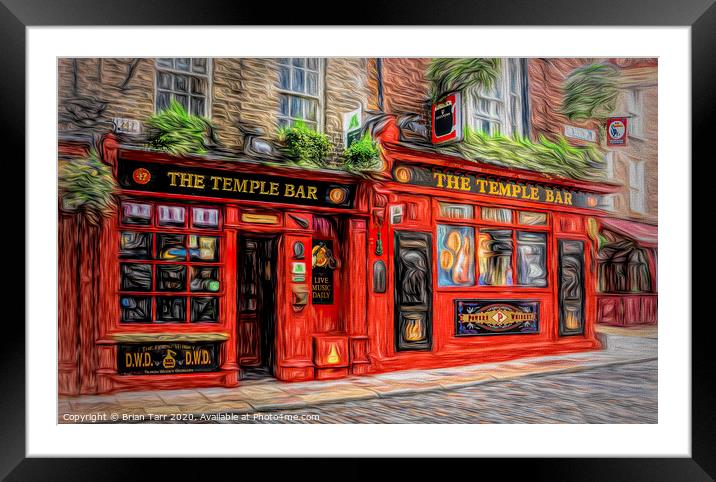 Temple Bar Pub, Dublin Framed Mounted Print by Brian Tarr