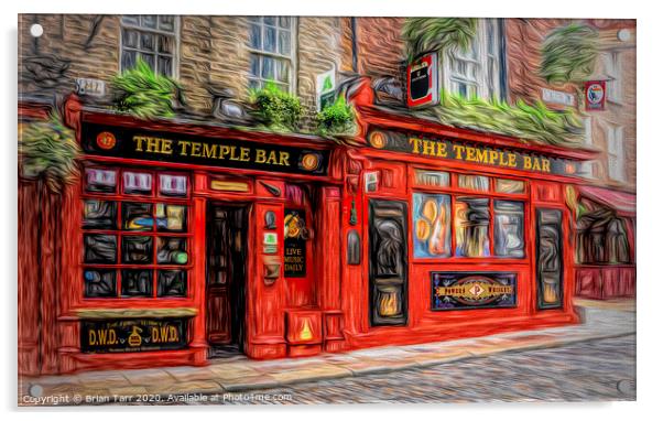 Temple Bar Pub, Dublin Acrylic by Brian Tarr
