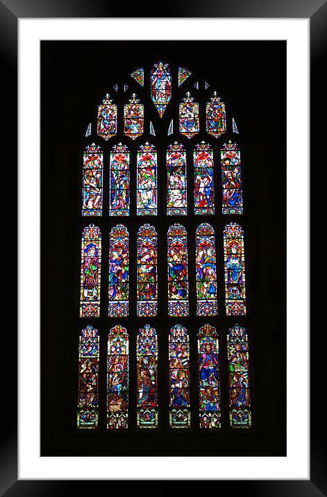 Christchurch Priory West Window Framed Mounted Print by Chris Day