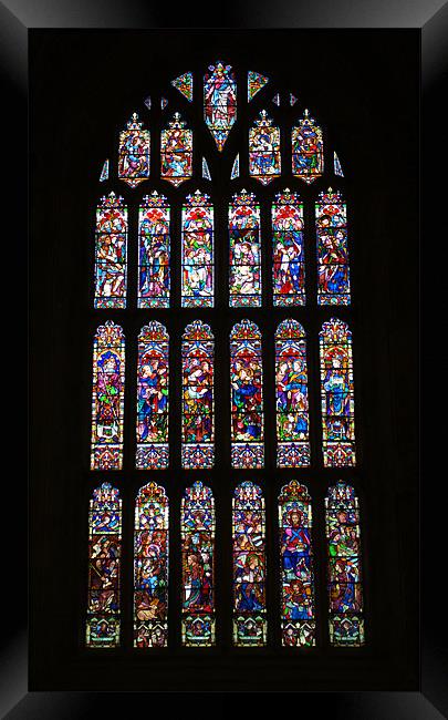 Christchurch Priory West Window Framed Print by Chris Day