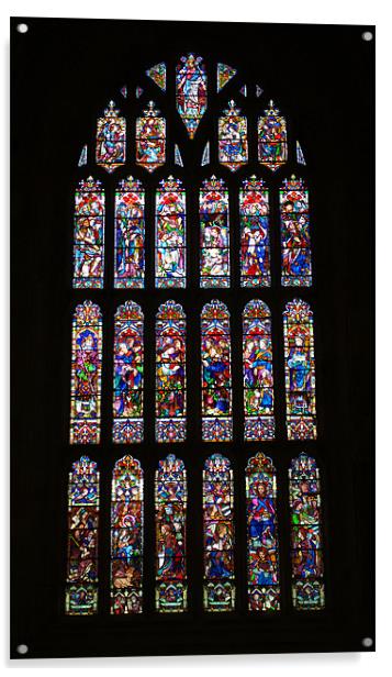 Christchurch Priory West Window Acrylic by Chris Day