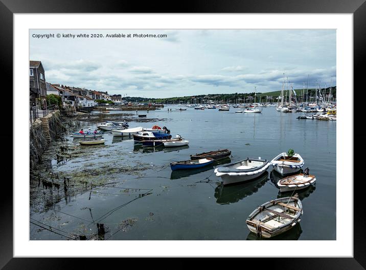 Falmouth harbour Cornwall Framed Mounted Print by kathy white