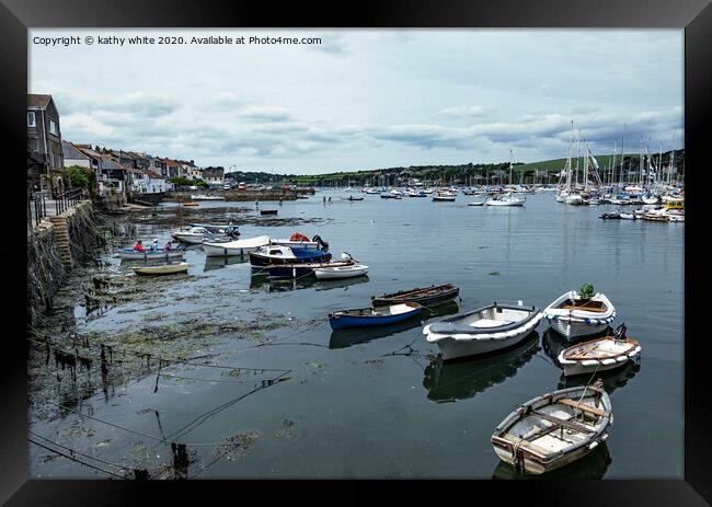 Falmouth harbour Cornwall Framed Print by kathy white