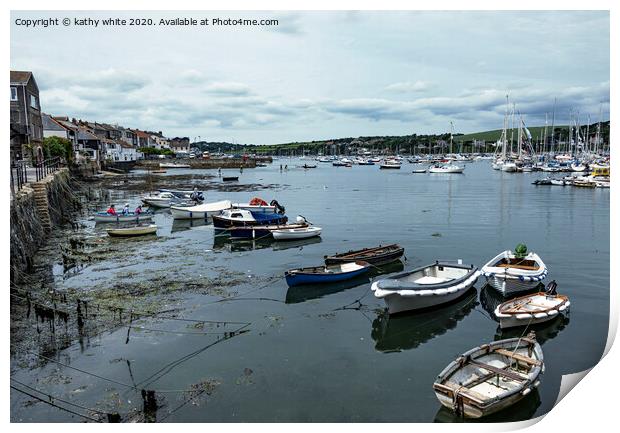 Falmouth harbour Cornwall Print by kathy white