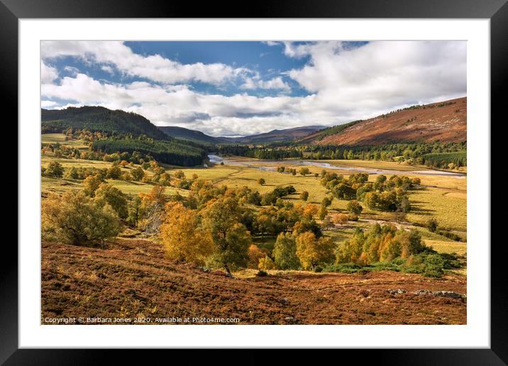 Linn of Dee in Autumn Cairngorms NP Scotland Framed Mounted Print by Barbara Jones