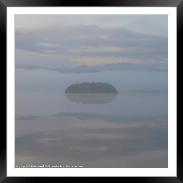 St Herberts Island, Derwentwater - Lake District Framed Mounted Print by Philip Royal