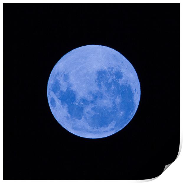 Blue moon Print by Craig Lapsley