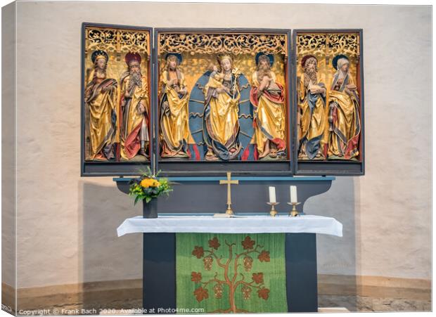 St. Michaelis church altar in Hildesheim, Germany Canvas Print by Frank Bach