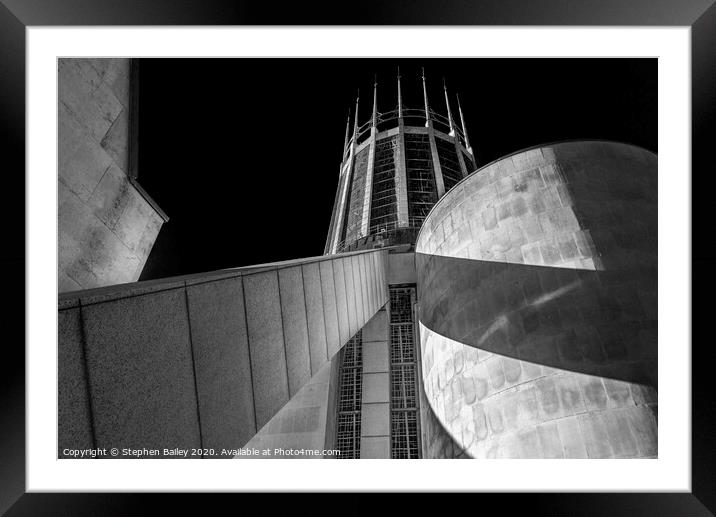 Liverpool Metropolitan Cathedral Framed Mounted Print by Stephen Bailey