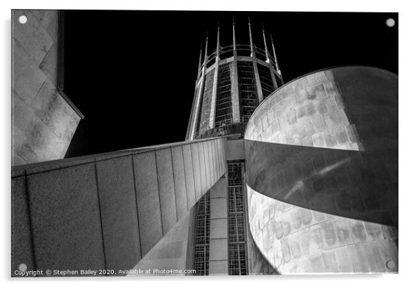 Liverpool Metropolitan Cathedral Acrylic by Stephen Bailey