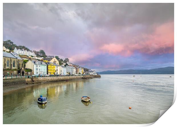 Aberdovey at High Tide. Print by Colin Allen