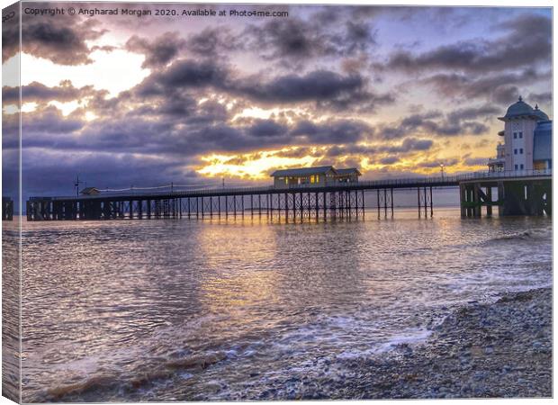 Penarth Pier After The Storm Canvas Print by Angharad Morgan