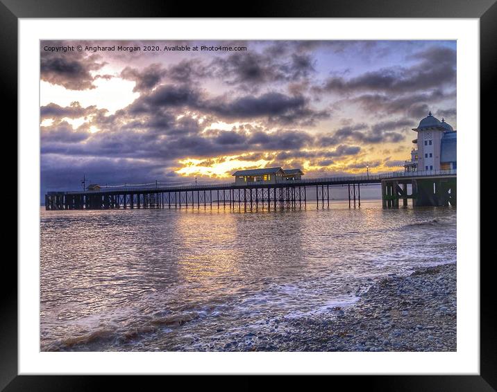 Penarth Pier After The Storm Framed Mounted Print by Angharad Morgan