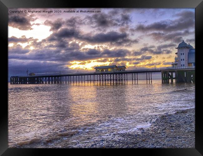 Penarth Pier After The Storm Framed Print by Angharad Morgan