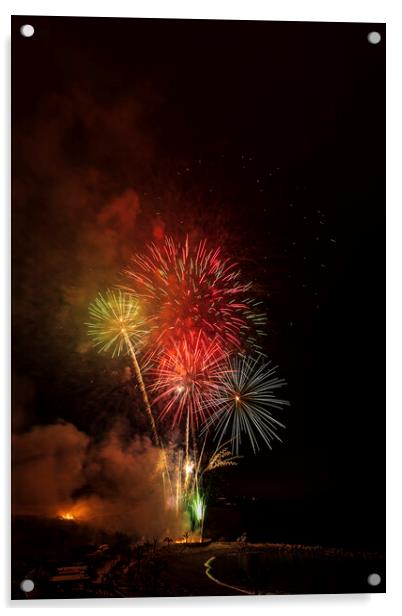 Fireworks  Acrylic by Phil Crean