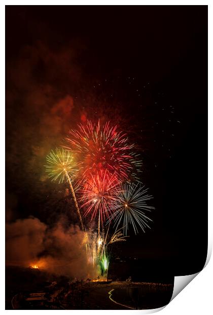 Fireworks  Print by Phil Crean