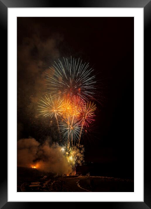 Fireworks, Tenerife Framed Mounted Print by Phil Crean