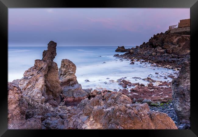 Volcanic cove Framed Print by Phil Crean