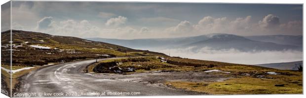 Hill mist-Pano Canvas Print by kevin cook