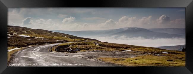 Hill mist-Pano Framed Print by kevin cook