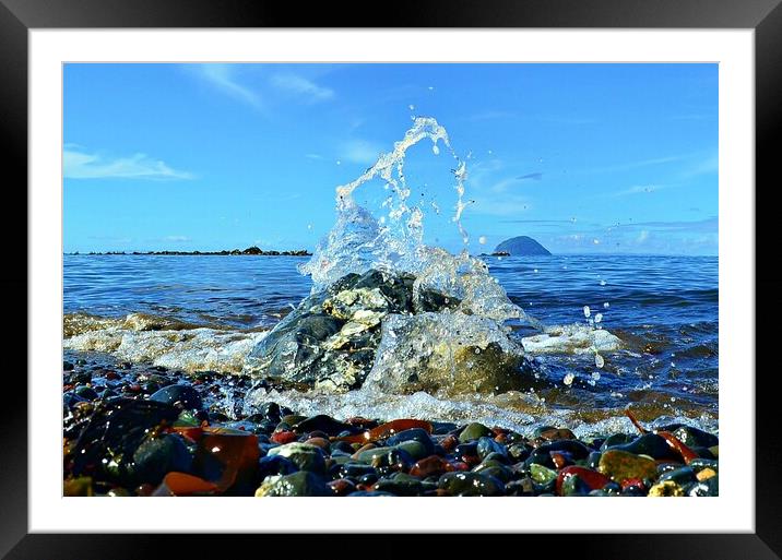 Firth Of Clyde water splash Framed Mounted Print by Allan Durward Photography