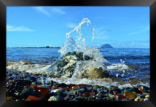 Firth Of Clyde water splash Framed Print by Allan Durward Photography