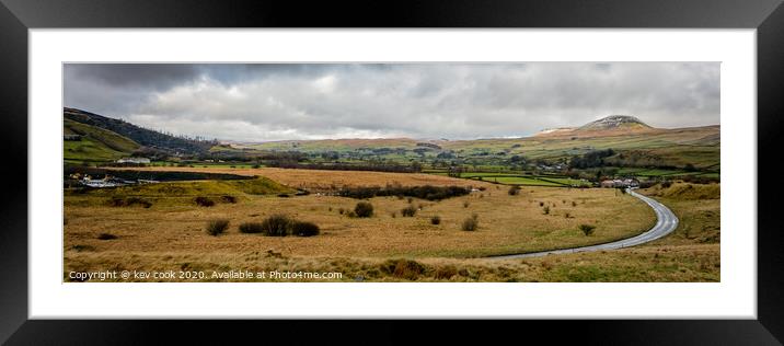 road to pennyghent - Pano Framed Mounted Print by kevin cook