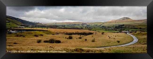 road to pennyghent - Pano Framed Print by kevin cook