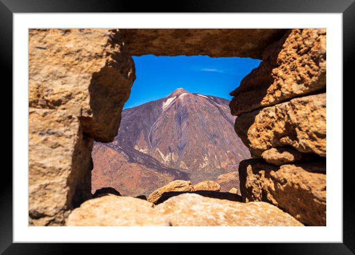 Window to Teide, Tenerife Framed Mounted Print by Phil Crean