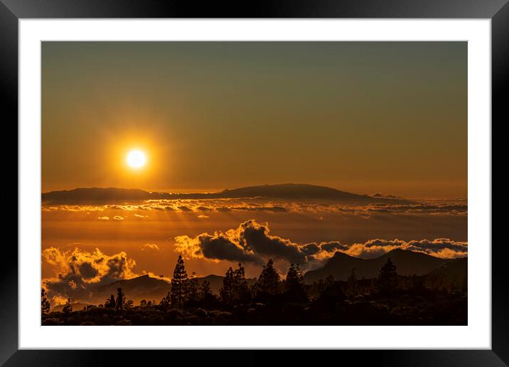 Hot sun over La Palma Framed Mounted Print by Phil Crean
