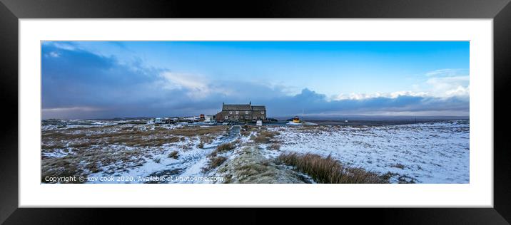 The Tan Hill inn - Pano Framed Mounted Print by kevin cook