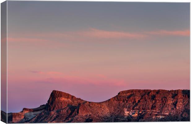 Mountain ridge at sunset, Tenerife Canvas Print by Phil Crean