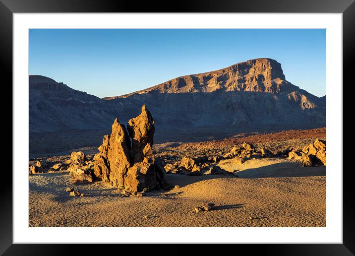 Volcanic landscape, Tenerife Framed Mounted Print by Phil Crean
