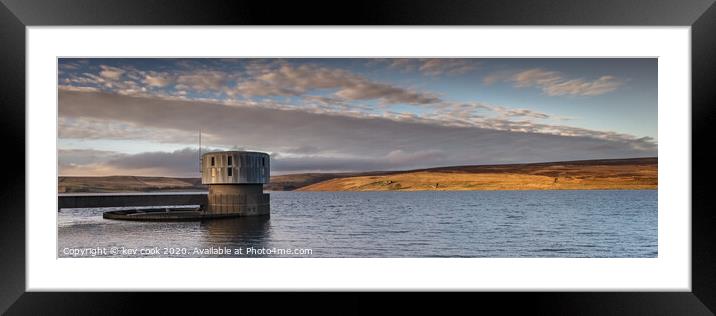 Grimwith reservoir - Pano Framed Mounted Print by kevin cook