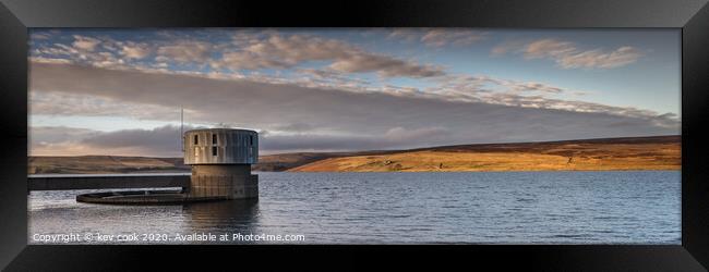 Grimwith reservoir - Pano Framed Print by kevin cook