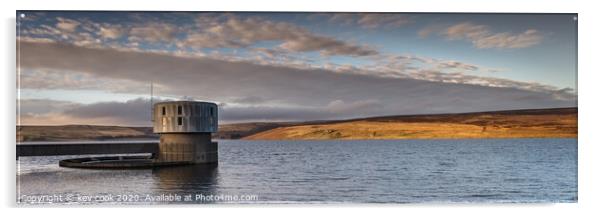 Grimwith reservoir - Pano Acrylic by kevin cook