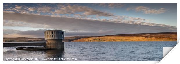 Grimwith reservoir - Pano Print by kevin cook