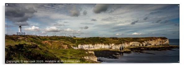 flamborough lighthouse - Pano Acrylic by kevin cook