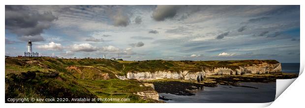 flamborough lighthouse - Pano Print by kevin cook